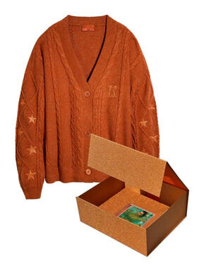 Taylor Swift Size XS S Cardigan The Life Of A Showgirl CD Box Set Orange Sealed